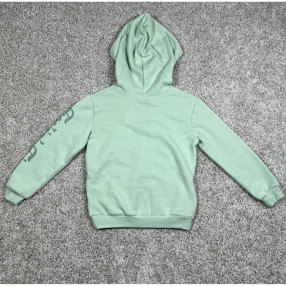 NWT Peanuts Snoopy Woodstock Kids Hoodie XS 4/5 Green Pullover Sweatshirt - Picture 5 of 7